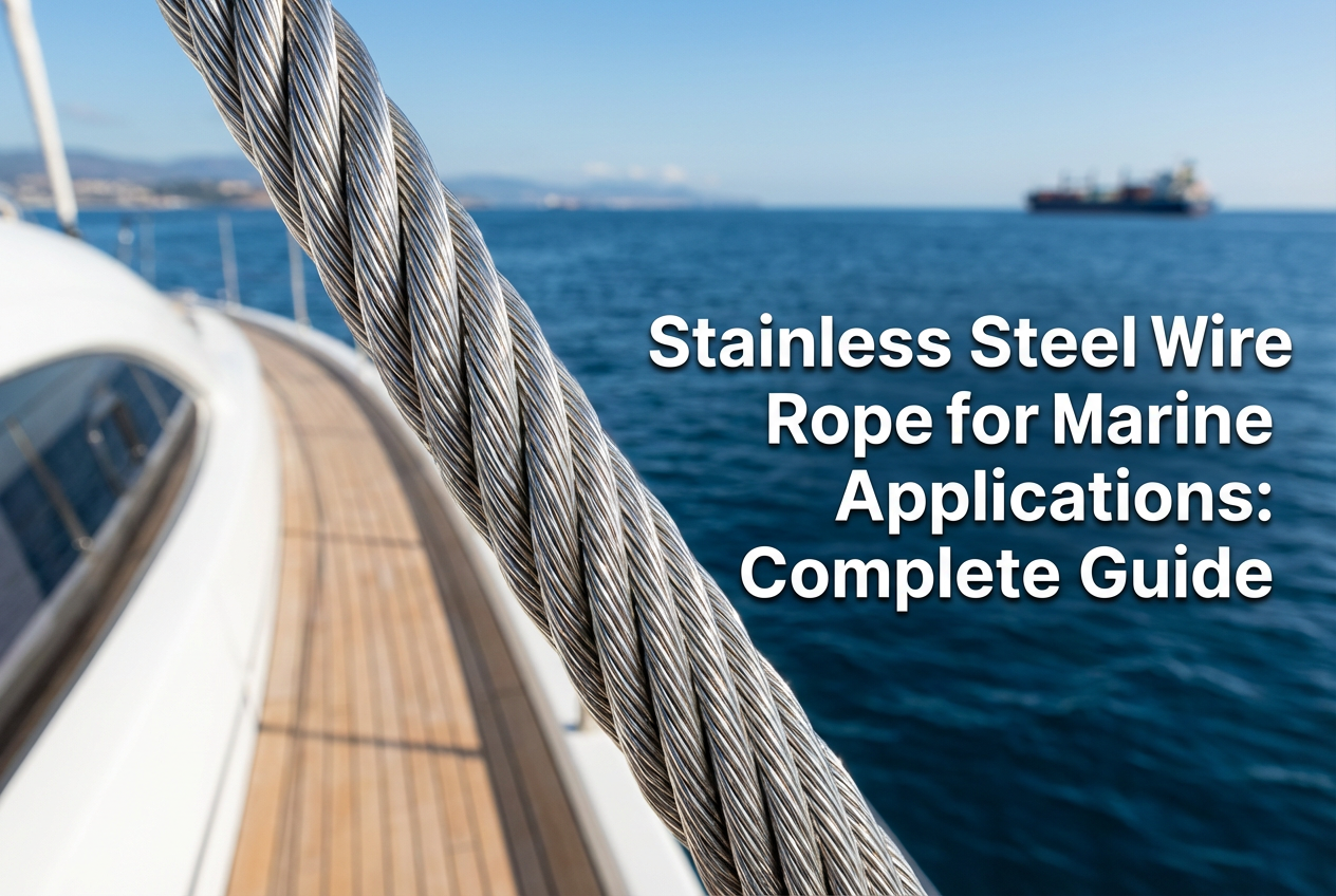 stainless steel wire rope marine yacht rigging sailing vessel deck